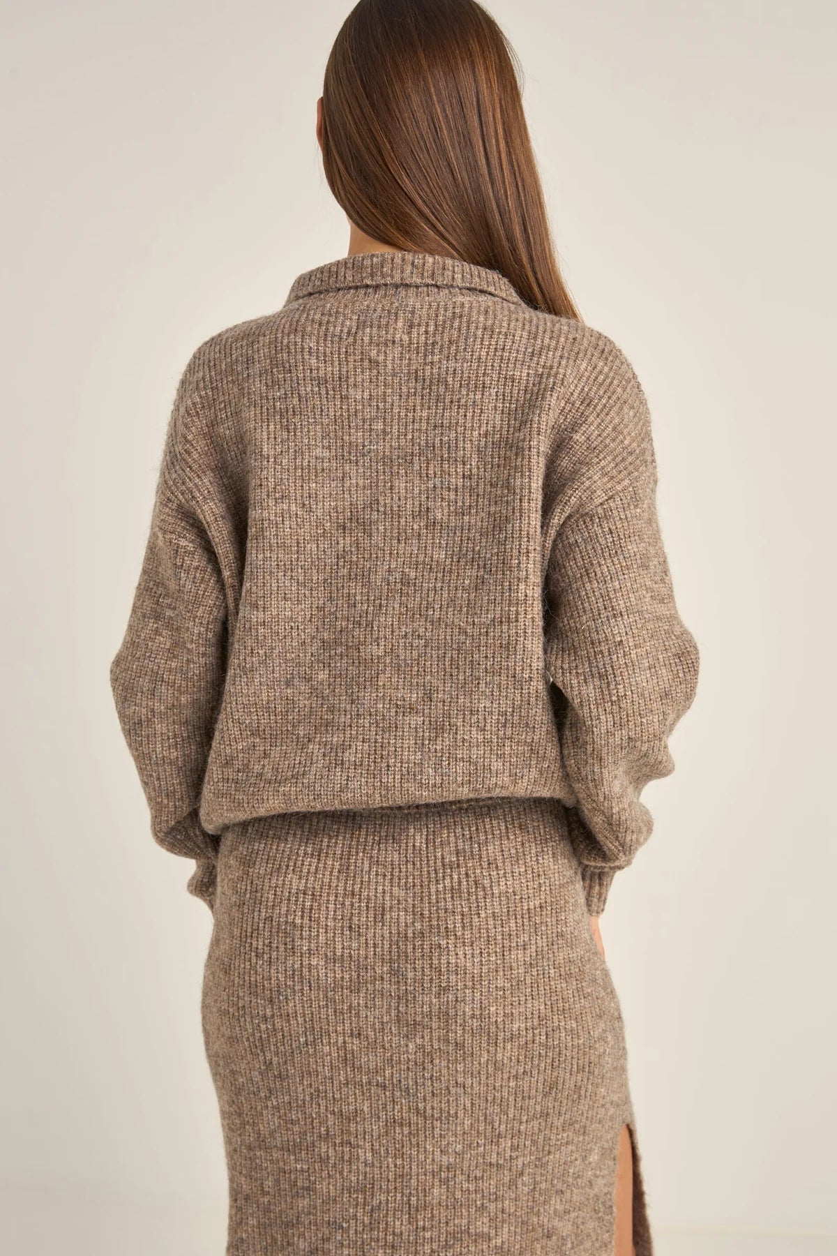 QUINN zip knit pullover