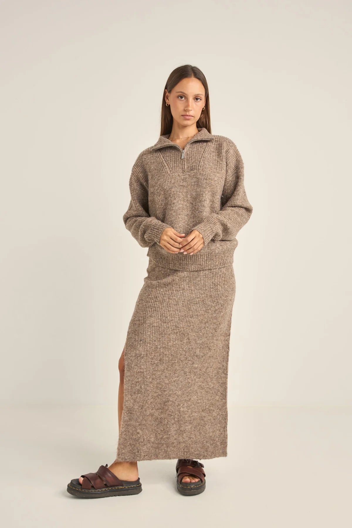 QUINN knit midi skirt