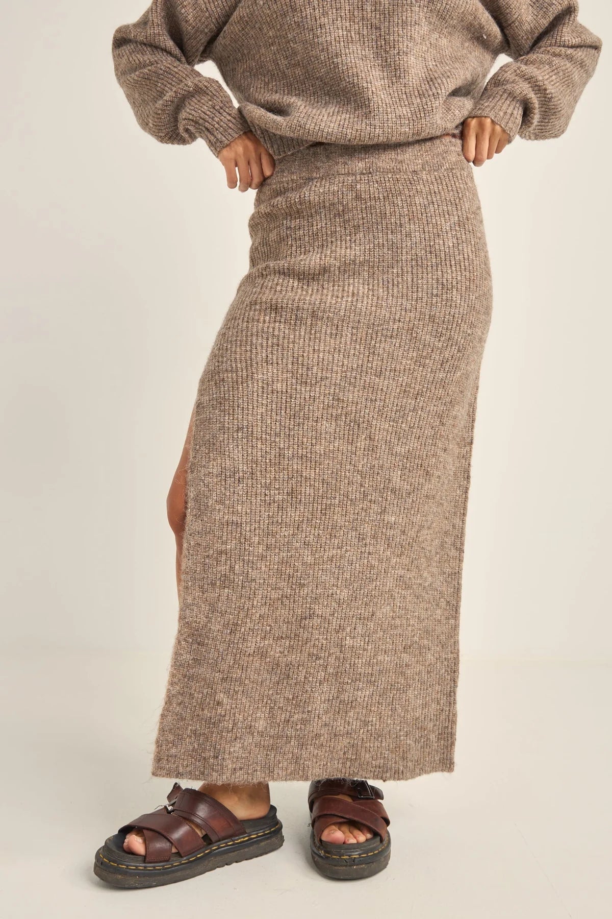 QUINN knit midi skirt