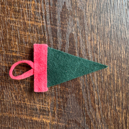 PORT ANGELES mini felt pennant ornament