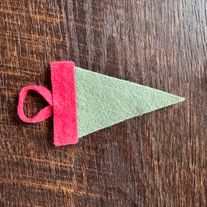 PORT ANGELES mini felt pennant ornament