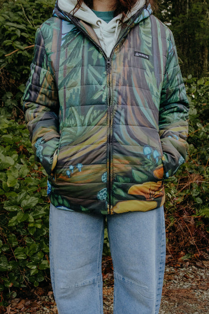 GIANNA ANDREWS x THE GREAT PNW forest puffy jacket