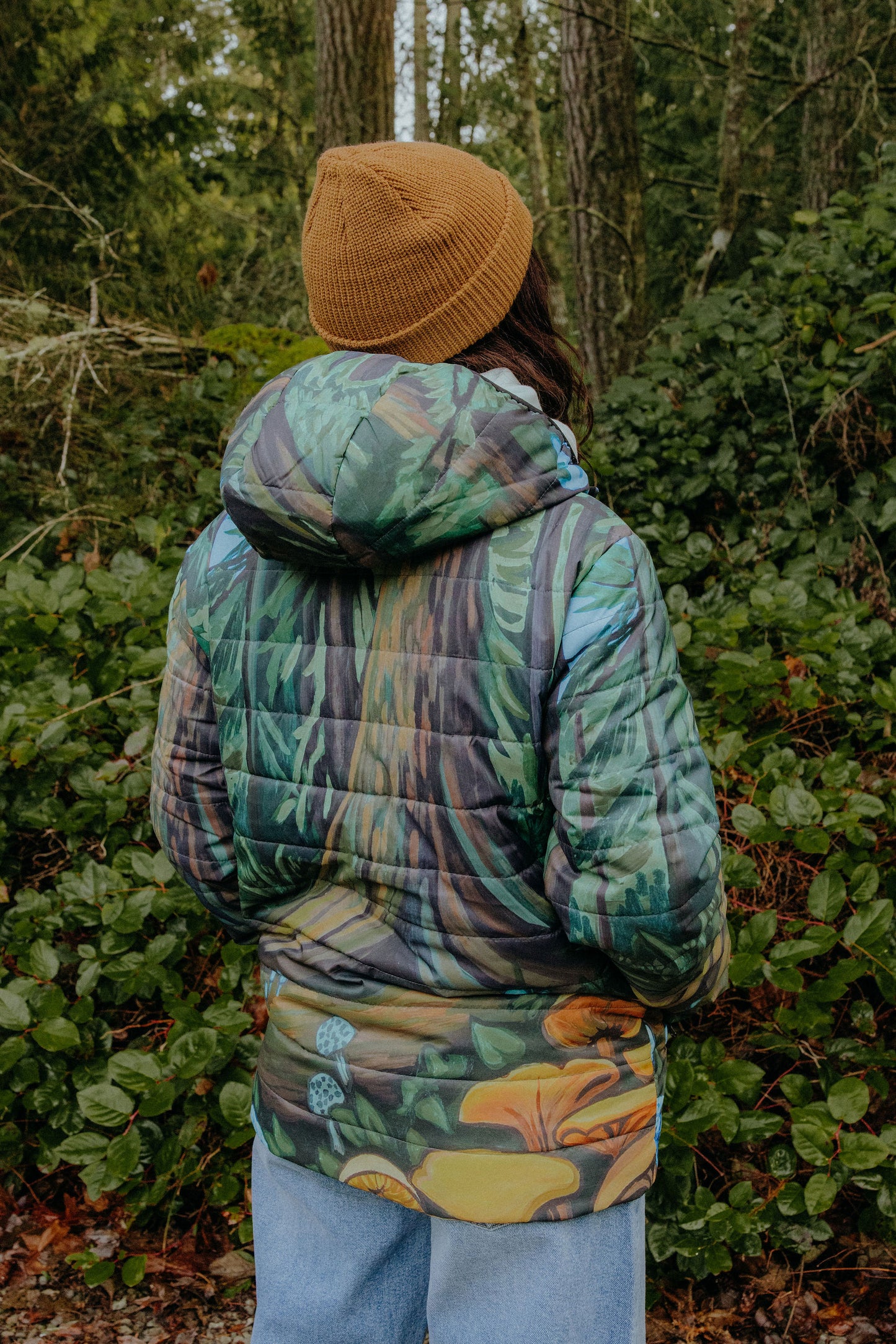 GIANNA ANDREWS x THE GREAT PNW forest puffy jacket