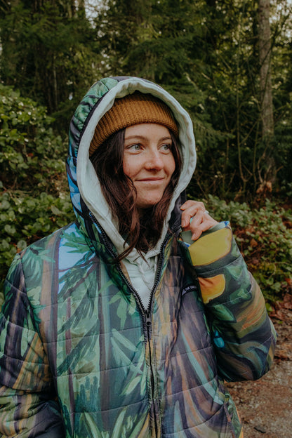 GIANNA ANDREWS x THE GREAT PNW forest puffy jacket