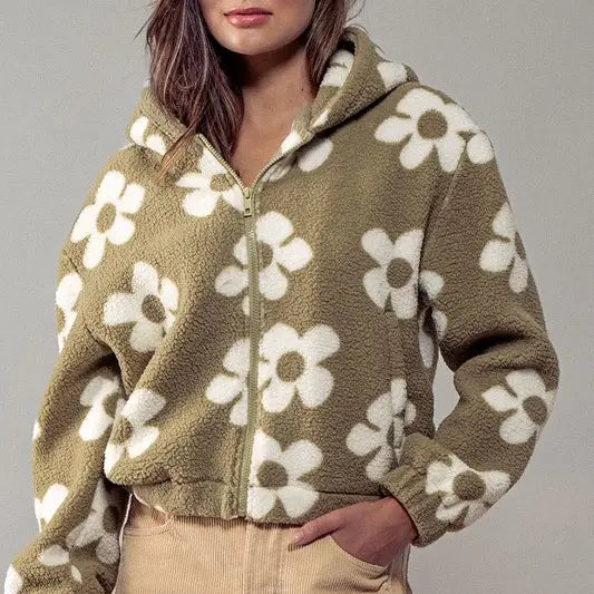 IN BLOOM fleece jacket