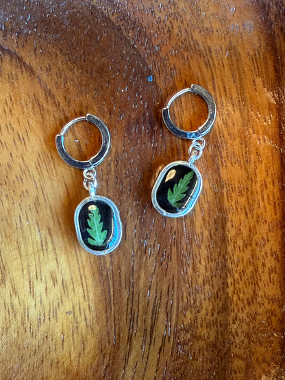 FERN handmade huggie hoop earrings