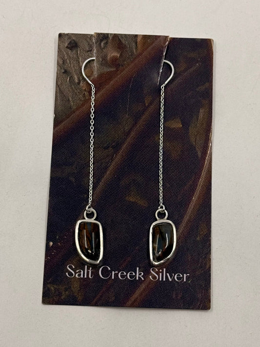 SALT CREEK SILVER agate threader earrings