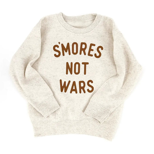 S'MORES NOT WARS kids crewneck