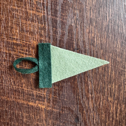 PORT ANGELES mini felt pennant ornament