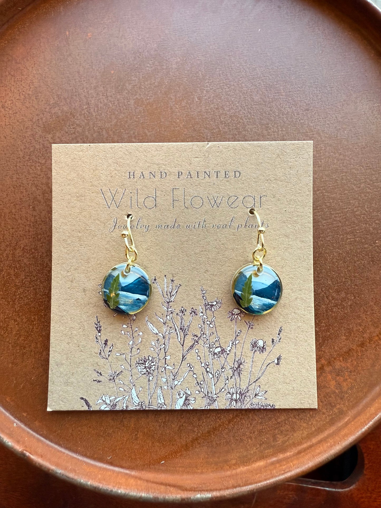 LAKE CRESCENT handpainted earrings