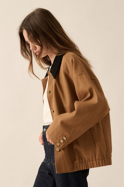 CLOVE corduroy collar coat