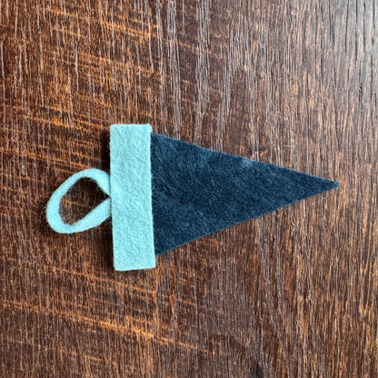 PORT ANGELES mini felt pennant ornament