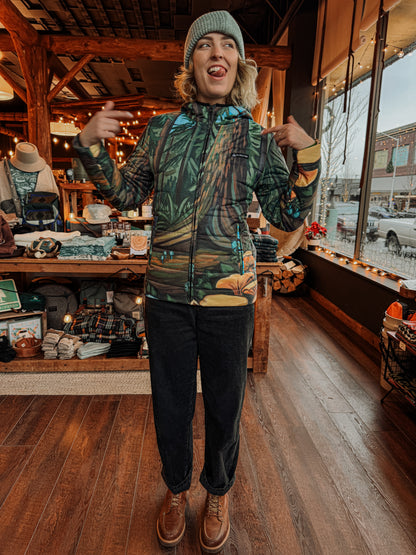 GIANNA ANDREWS x THE GREAT PNW forest puffy jacket