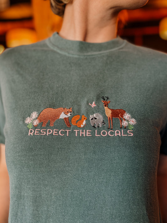RESPECT THE LOCALS embroidered tee