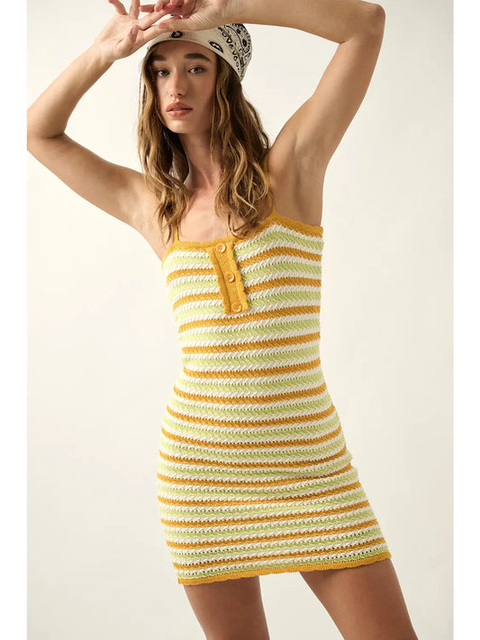 STAY GOLDEN knit dress