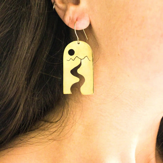 GOLDEN RIVER ARCH earrings