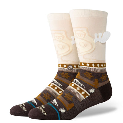 CHRISTMAS VACATION EGGNOG crew socks