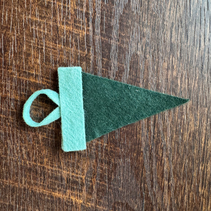 PORT ANGELES mini felt pennant ornament