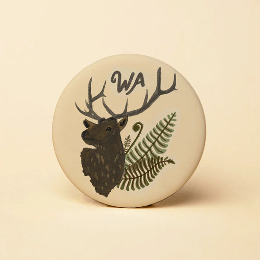 WA ELK round magnet