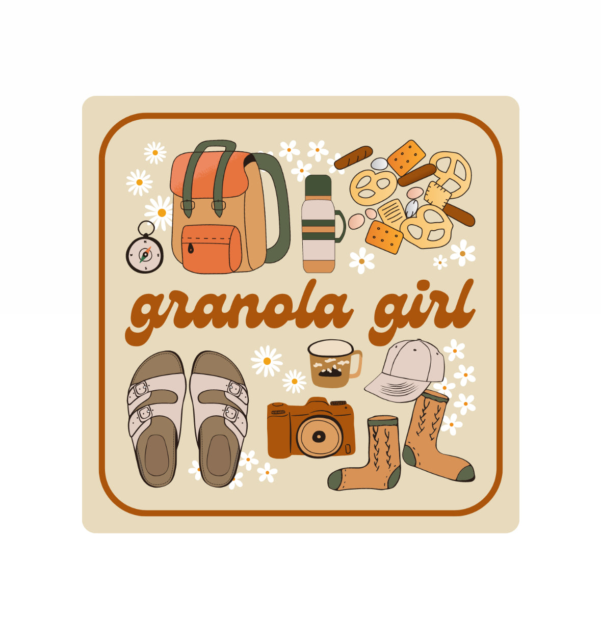 GRANOLA GIRL icon sticker