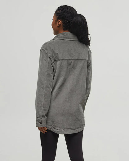 ECOSTRETCH corduroy shacket