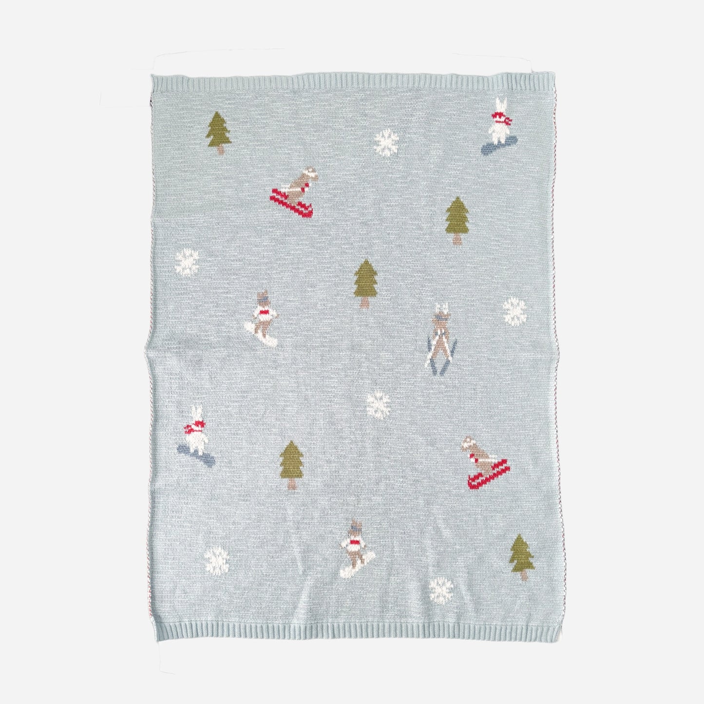 HIT THE SLOPES organic cotton baby blanket