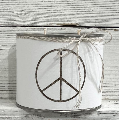 PEACE ON rustic soy candle