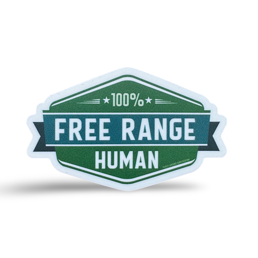 FREE RANGE sticker