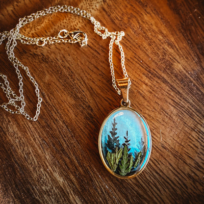 HIGH IN THE TREES handpainted necklace