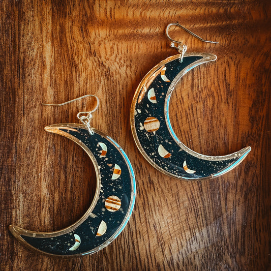 CRESCENT MOON handmade earrings