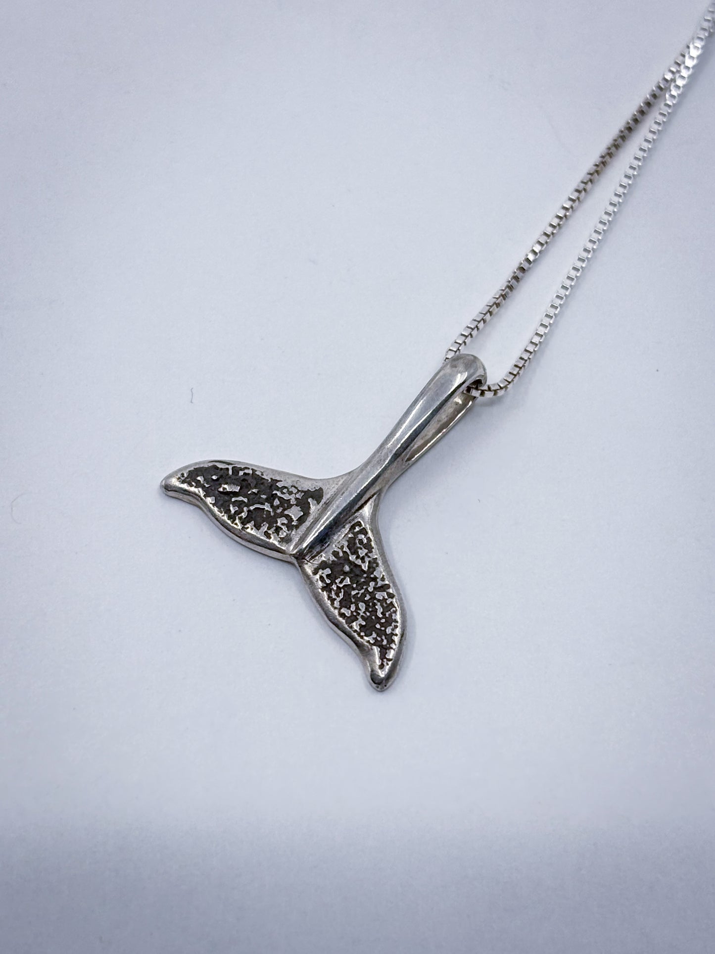 SALT CREEK SILVER whale tail necklace