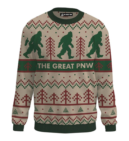 FESTIVE knit sasquatch sweater