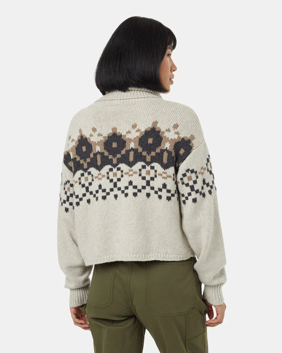 INTARSIA knit turtleneck sweater