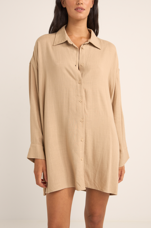 SUN RAY shirt dress