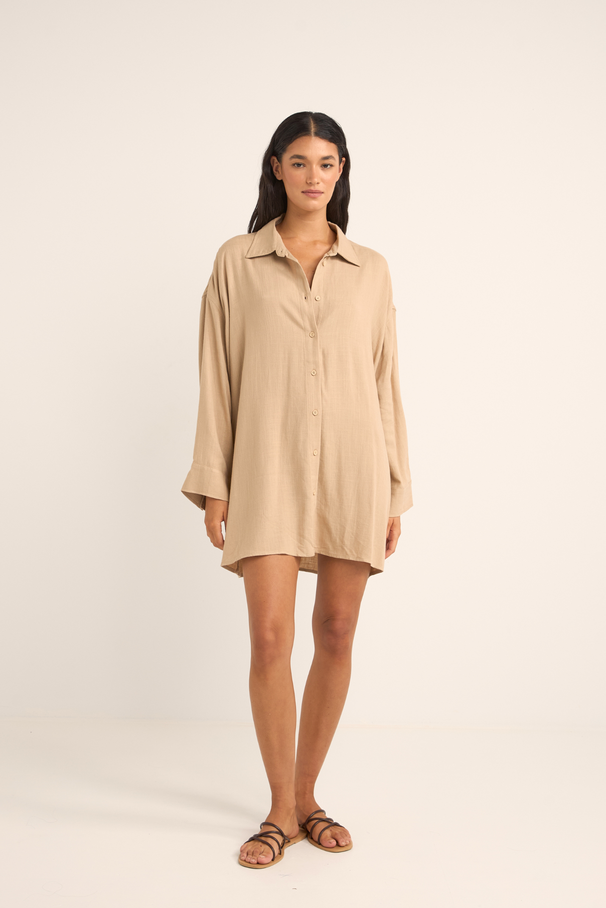 SUN RAY shirt dress