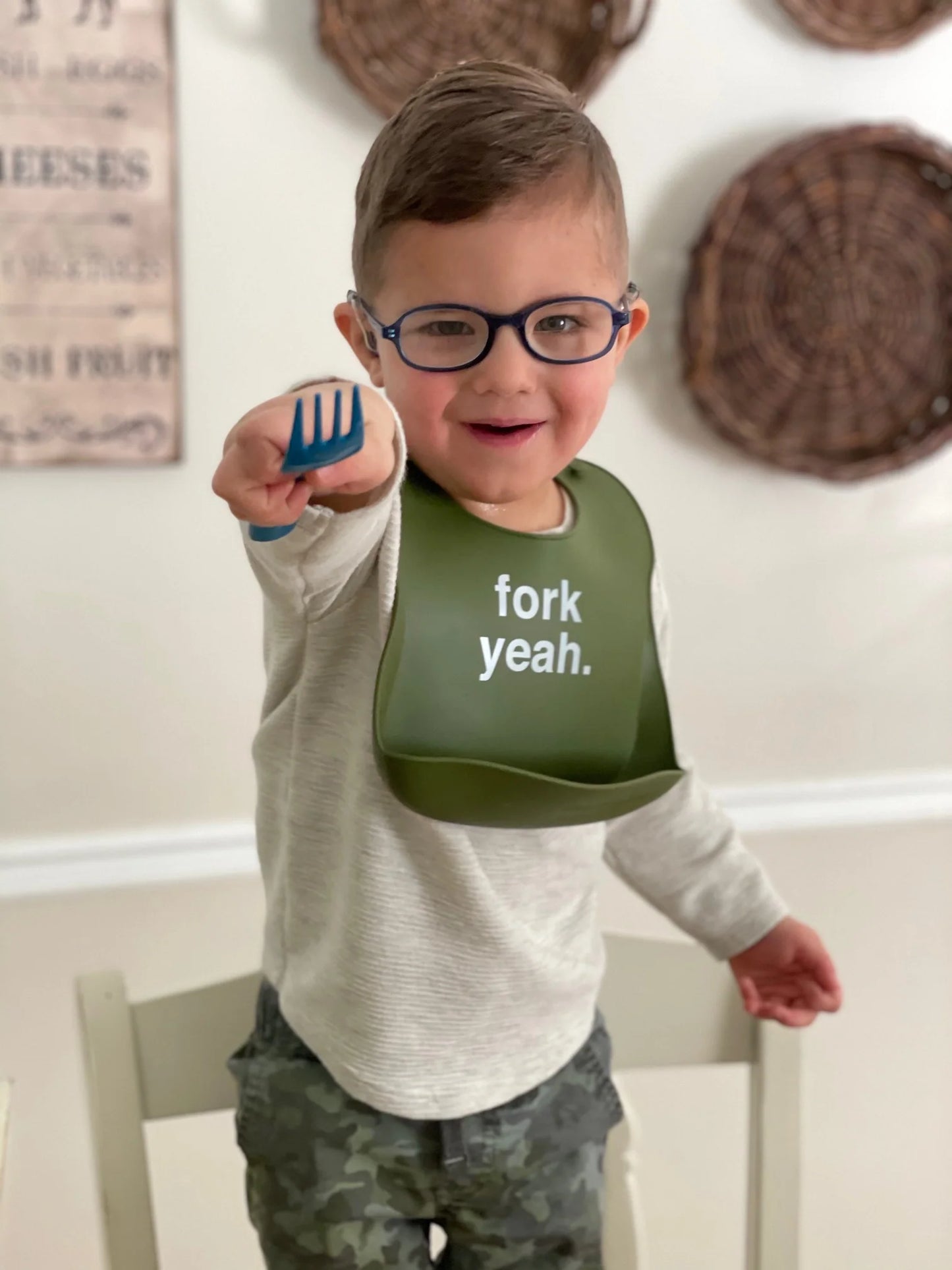 FORK YEAH baby bib